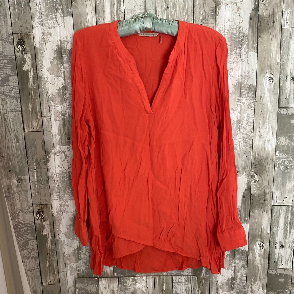 Soft Surroundings orange long sleeve top